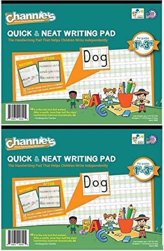 Channie's Visual Handwriting Workbooks 2 Pak! for 1st - 3rd grades 80 pages 8 x 11.5 Quick Improvement with visual guidance