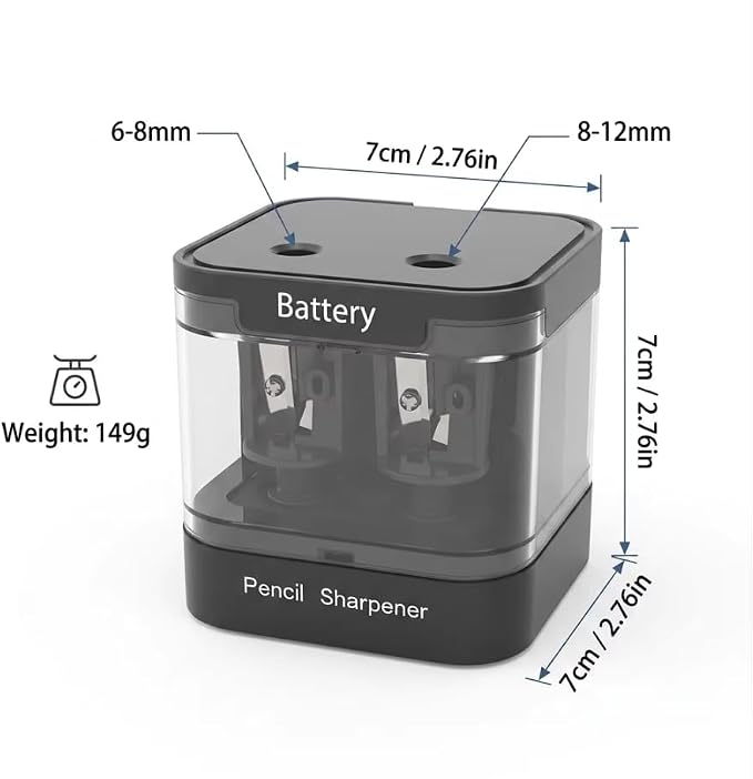 Dual Power Electric Pencil Sharpener, Dual Hole for Standard &Jumbo Pencils