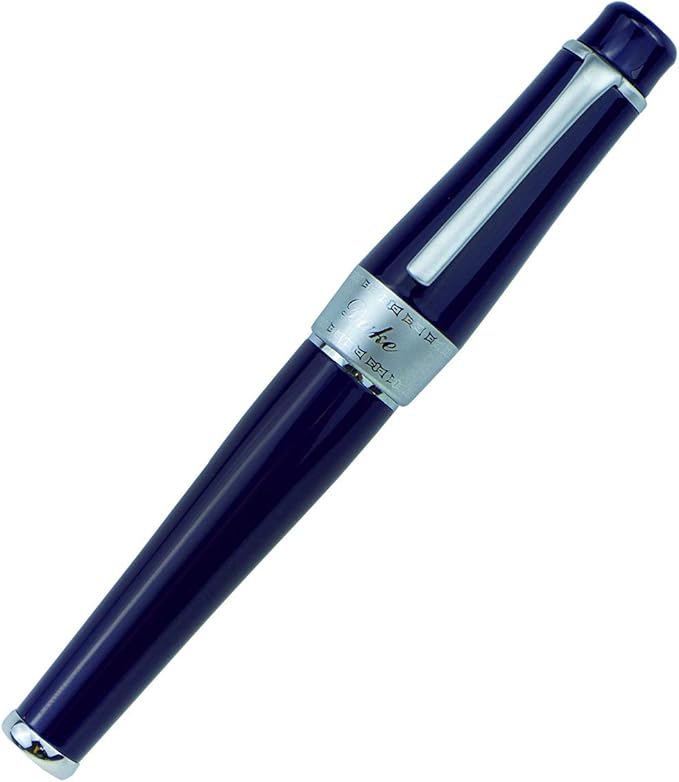 Asvine Duke Charlie Chaplin Commemoration Bent Nib Fountain Pen Dark Blue Color, Calligraphy Collection Fude Pen 0.5-1.2mm line