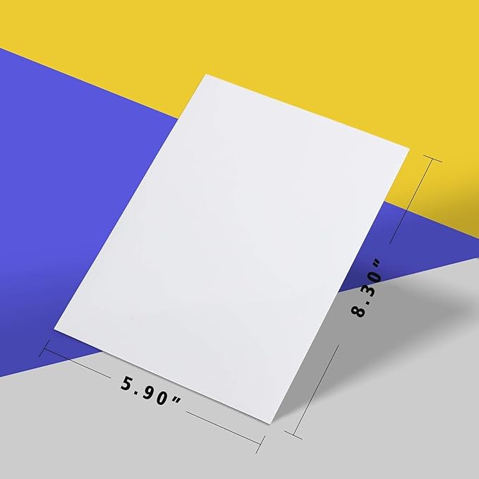 LLPT Dry Erase Magnetic Sheets 6 Packs 5.9” x 8.3” Reusable Washable No Adhesive Trimable Sticker Notes for Refrigerator Desktop Shelf DIY Whiteboard Color Yellow (MSY598)