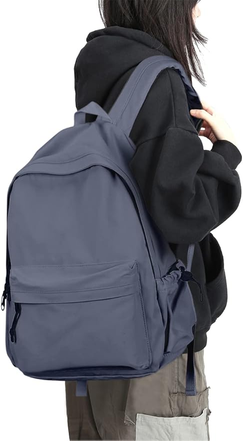 School Backpack for Girls Water Resistant High School Book Bag Simple Backpack for Teens Boys Girls, Lightweight Simple Middle School Back Pack Daypack