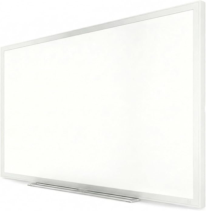 Staples TRU RED Melamine Whiteboard | Dry Erase Board for Wall, White Board with Gray Aluminum Frame, 3 ft x 2 ft