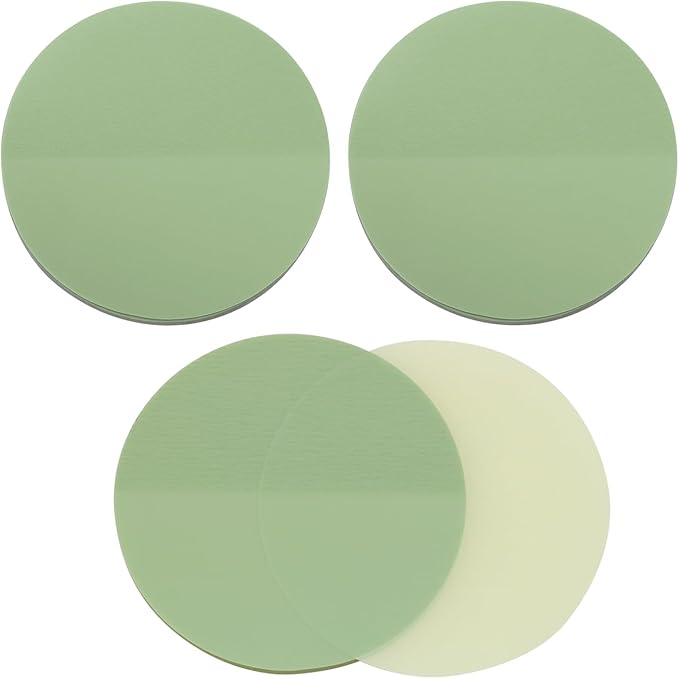 ONLYKXY 3 Pack Round Transparent Sticky Notes 1.77inch Waterproof Self-Stick Book Tabs 150 Sheets PET Markers Sticky Notes Pad (Light Green)