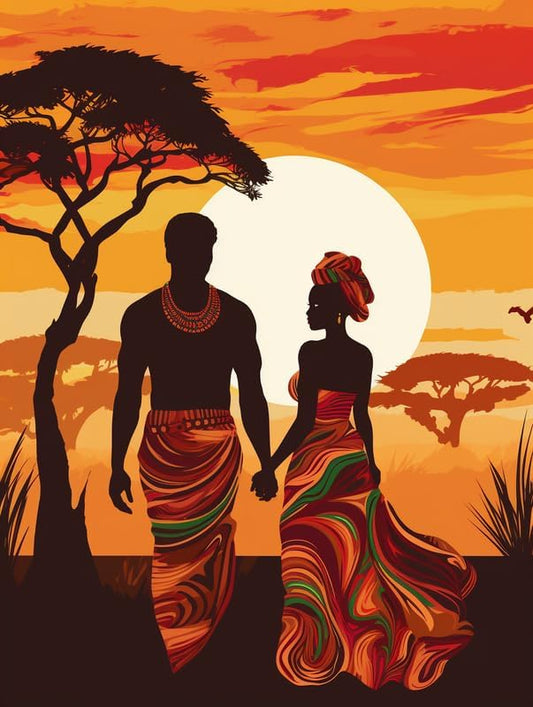 SKRYUIE Paint by Numbers Kit for Adults Beginner African American, Acrylic Oil Painting by Numbers Kits with AcrylicArt Crafts Canvas for Home Decor 16x20 inch / 40x50 cm B17510