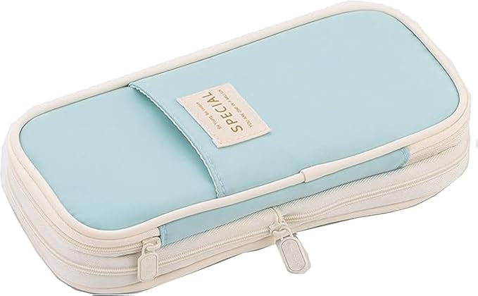 Arnuixty Large Storage Pencil Case Pen Bag with Zipper Big Capacity Pouch Organizer for Office Travel Holder Box