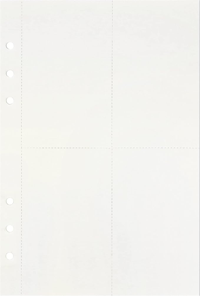 Zelten 1 Pack A5 45 Sheets/90 Pages scratchpad Loose Leaf Punched Paper Refills Paper for 6 Hole Binder Personal Organizer Diary Notebook Refillable Planner