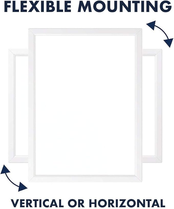 Quartet Magnetic Whiteboard, 17" x 23" Small White Board for Wall, Dry Erase Board for Kids, Perfect for Home Office & Home School Supplies, Dry Erase Marker, Magnets, White Frame (MDW1723W-AZS)