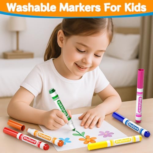 480 Washable Markers Bulk, Broad Line Conical Tip Coloring Marker for Kids