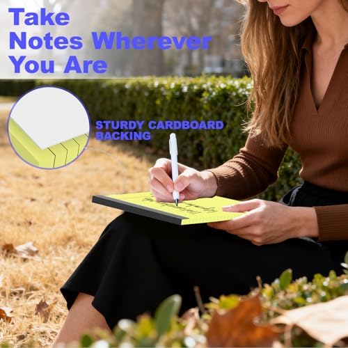 3 Pack Yellow Legal Pads 8.5 x 11 Inch, Wide Ruled Notepads Lined Memo Note Pads, 8.5x11 Inch Micro Perforated Writing Pads 30 Sheets Per Pad for Work Study Daily Note Taking List
