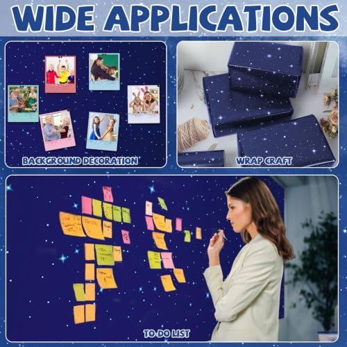 Blue Outer Space Bulletin Board Roll Non-Woven Fabric Poster 15.7" x65.6ft