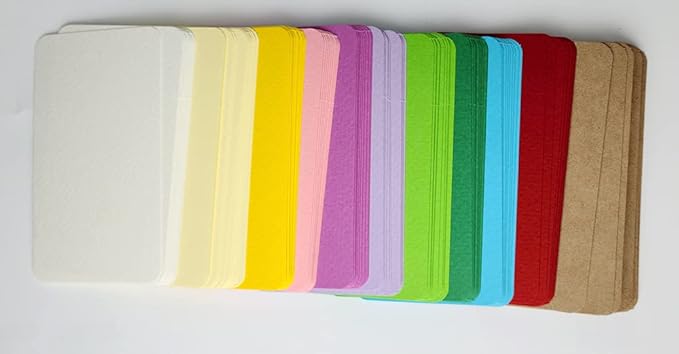 PPAPPAPPIYO Color Index Cards for Study, 3.5 x 2 Flashcards, 110 PCS, 11 Colors, Thick 180gsm, Blank Note Cards for Students, Study, Memorization