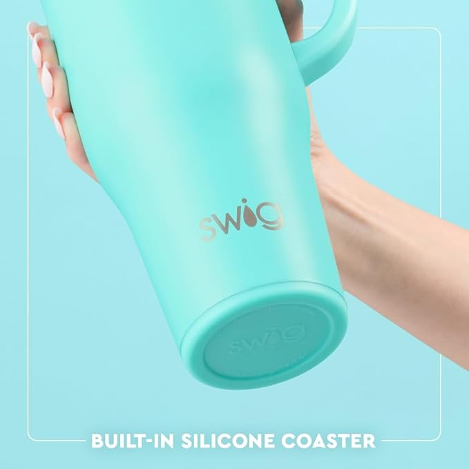 Swig Life 40oz Leak Proof Mega Mug, 40oz Leak Proof Tumbler with Handle and Straw, Extra Large Insulated Tumblers, Cup Holder Friendly Travel Mug, Reusable Leakproof Water Bottle (Hoppy Easter)