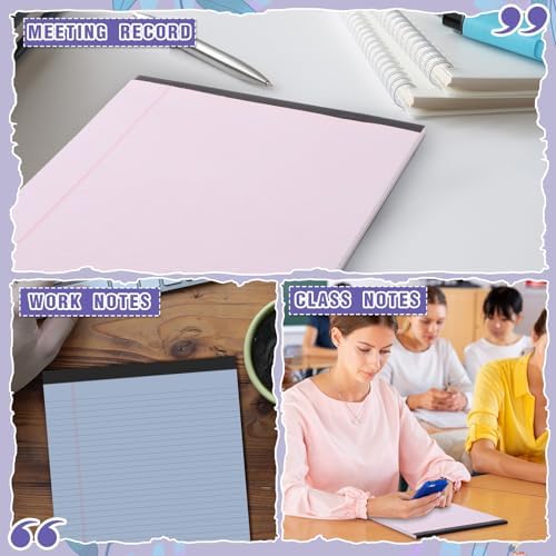 Fuutreo 8 Pcs Legal Pads 8.5 x 11 Colored Note Pads, Taro Color