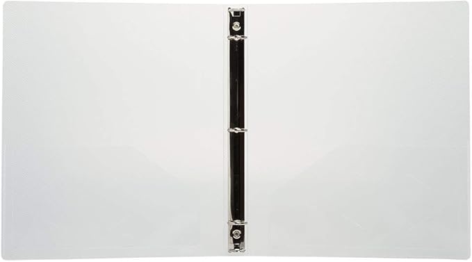 JAM PAPER Plastic 0.75 inch Binder - Clear 3 Ring Binder - Sold Individually