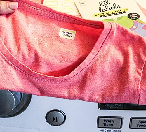 Clothing Labels, Name Labels, Washer and Dryer Safe, No-Iron, Labels for Daycare, Washable, Write-On, Made in the USA, Highlighter Design, Set of 1