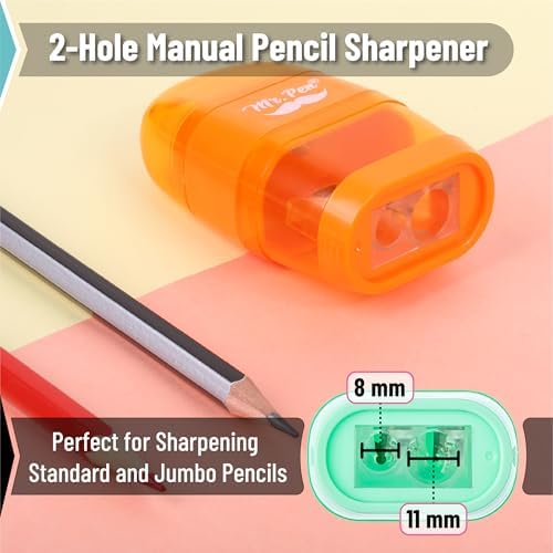 Mr. Pen- Pencil Sharpener & Eraser, 4 Pack