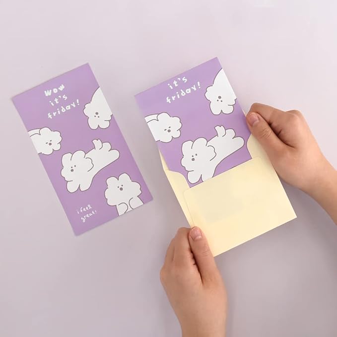 Monolike Story town Afternoon C Mini Letter Paper and Envelopes Set - 8Type, 32 Letter Paper + 16 Envelopes