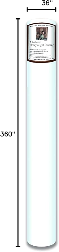 Strathmore (401-36 400 Series Drawing Roll, 100 lb. Medium Surface, 36" x10 Yards
