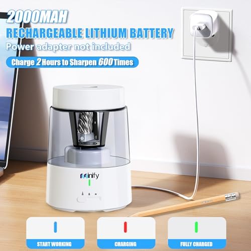 Electric Pencil Sharpener for Classroom, Auto-Stop, 3 Modes