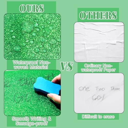 Glitter Green Bulletin Board Roll Non-Woven Fabric Poster 15.7" x 12 Ft