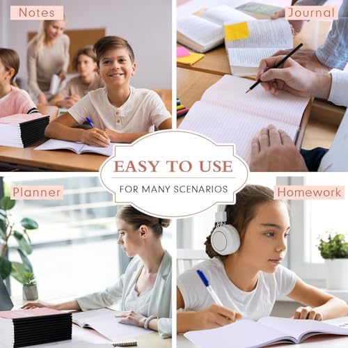 Colarr 12 Pack Composition Notebook Wide Ruled Marble, Simple Color