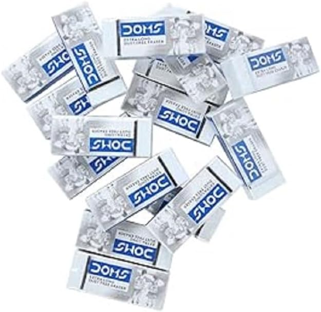 Doms 3435/3436 XL Dust Free White Eraser Pack 20 Pcs