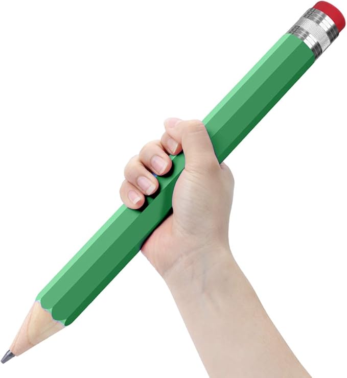 Giant Pencil, 14 Inch Big Jumbo Pencils, Funny Oversized Huge Comically Large Pencil with Cap for Prop/Gifts/Decor(Green)