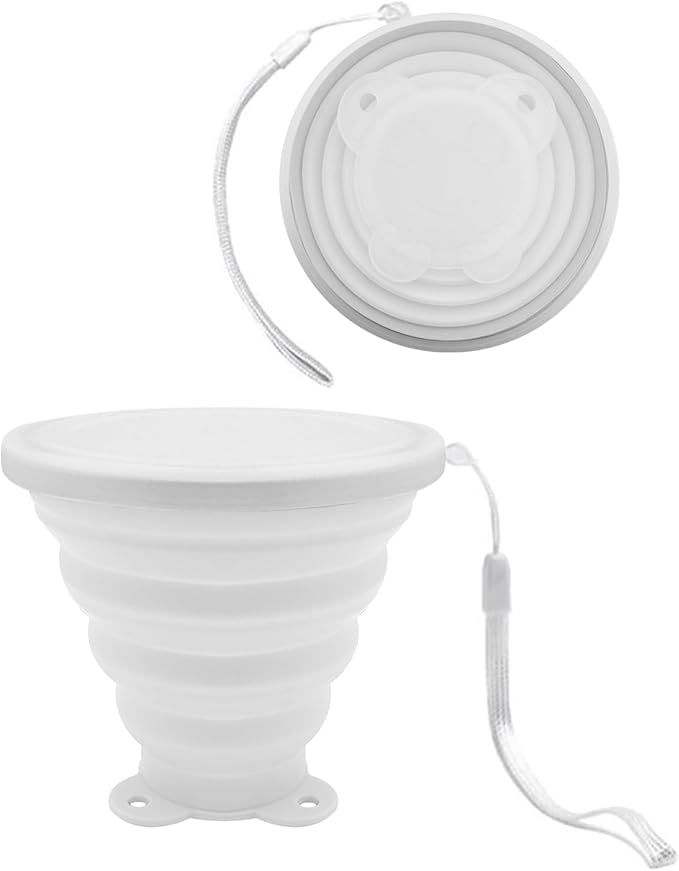 YAPROMO Silicone Collapsible Cup, foldable Travel Water Cups with Lids, Reusable Drinking Mugs Cup, Picnic Snacks Cups, Telescopic Camping Tumblers