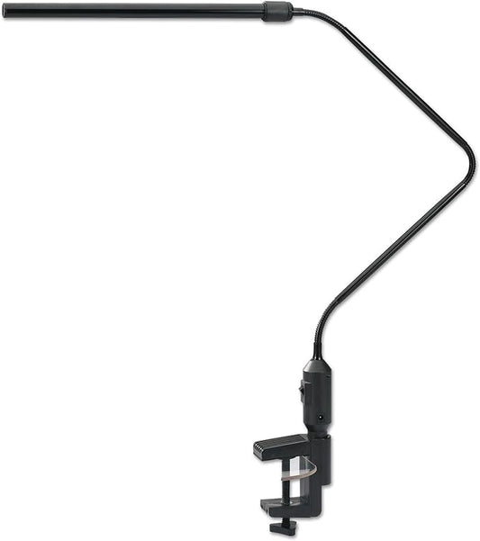 Alera ALE LED Desk Lamp With Interchangeable Base Or Clamp, 21 3/4" High, Black