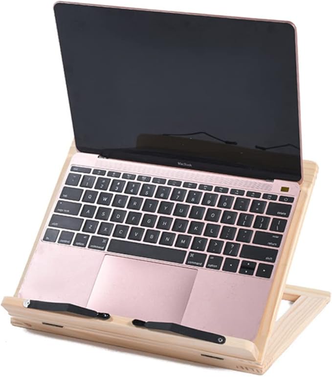 TEHAUX 1pc Wooden Reading Rack Versatile Book Holder for Desk Sofa Bed Compact and Design for Students and Adults Supports Tablets and More