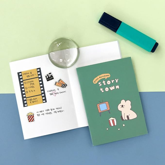 Monolike Story town Afternoon mini notebook 6p B-SET_Mini note, Pocket note, Blank note, Pocket size, a portable note, 48pages