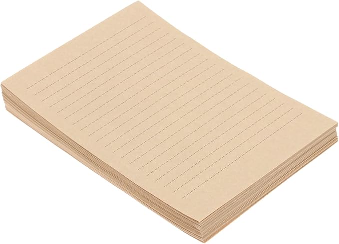 Angoily A5 Vintage Kraft Letter Writing Paper Set 100 Sheets Lined Stationery for Calligraphy Journaling and Letter Writing 8.26 X 5.70 Inches