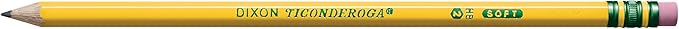 Ticonderoga Wood-Cased Pencils, Pre-Sharpened, #2 HB Soft, Yellow, 30 Count