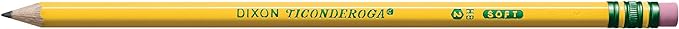 Ticonderoga Wood-Cased Pencils, Pre-Sharpened, 2 HB Soft, Yellow, 10 Count