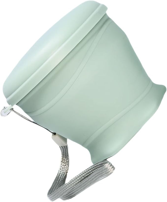 Foldable Silicone Cup for Travel Outdoor Camping Reusable foldable Mug with Lid and Lanyard