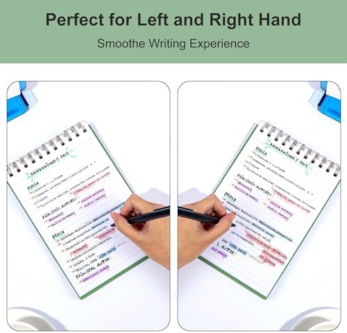 3 Pack Steno Pads Spiral 6 x 9 Inch,Top Bound Spiral Notebook College Ruled