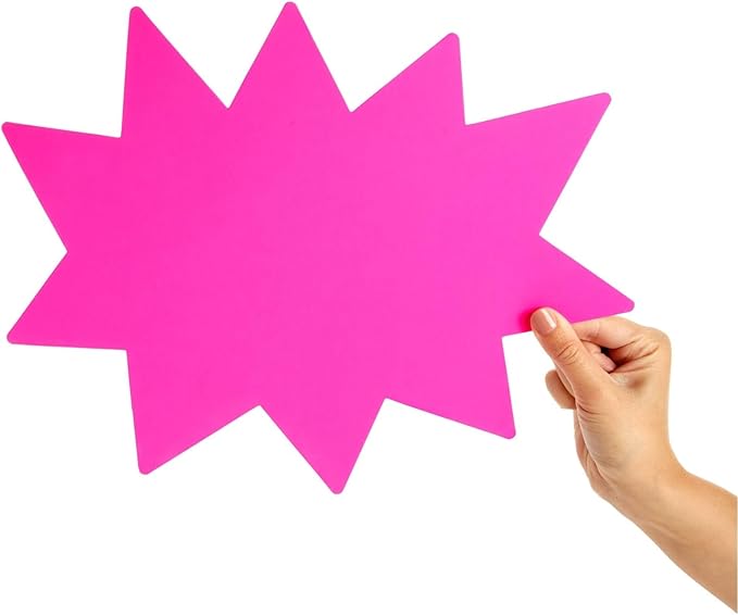 Stockroom Plus Neon Poster Board Shapes - 11 x 14 in, Assorted Neon Colors, 18-Pack - for Poster Board Signs, Trifold Decorations & Science Project Supplies