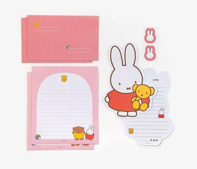 Cute Stationery Writing Paper and Envelopes Set, 8 Letter Papers, 4 Envelopes, and 4 Stickers Included (M)