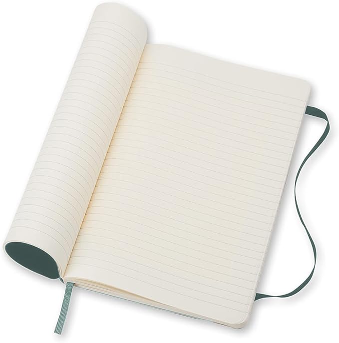 Moleskine Classic Notebook, Soft Cover, Ruled/Lined, Large (5" x 8.25"), Forest Green, 192 Pages