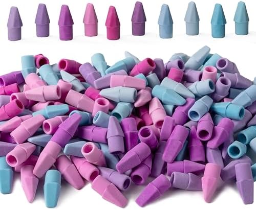 Mr. Pen- Bulk Pencil Erasers Toppers, 1000 Pack, Colorful, Latex Free