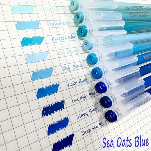 9 Colored Gel Pens Set, 0.6mm Fine Point for Black Paper & White Paper, Pens for Journaling, Adult Coloring Books, Bible, Drawing, Note Taking, Art & Journaling Supplies (Navy Blue)