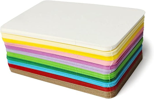 PPAPPAPPIYO Color Index Cards for Study, 3.5 x 2 Flashcards, 110 PCS, 11 Colors, Thick 180gsm, Blank Note Cards for Students, Study, Memorization