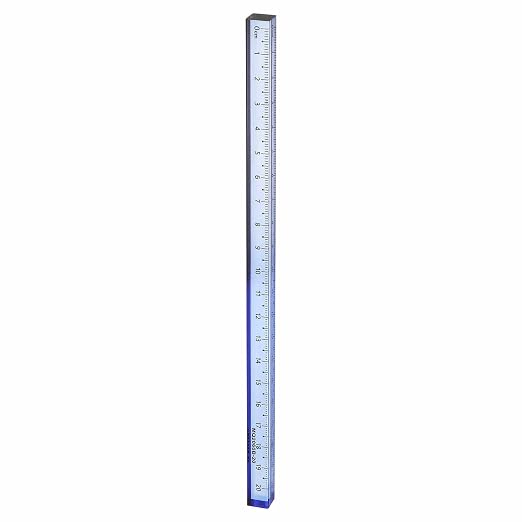 HARFINGTON Acrylic Clear Straight Rulers 20cm Metric Transparent Gradient Three-Dimensional Plastic Ruler Square Cube Measuring Tool for Classroom Office, Blue-Gray