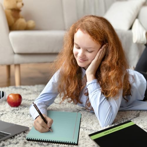 6 Pcs Top Spiral Notebooks,8.5 x 11 Inches,No Holes,Neutral Color