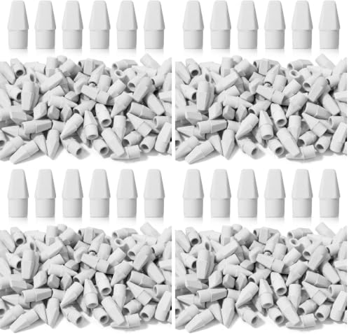 Mr. Pen- White Pencil Top Erasers, 120 pcs, Eraser Caps for Pencils | White Pencil Head Erasers for Pencils Tops (Pack of 4)
