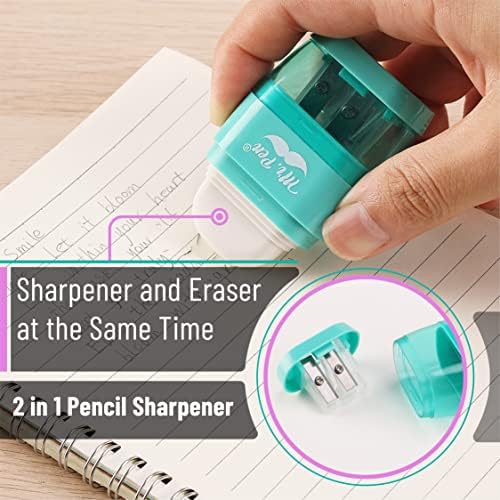 Mr. Pen- Pencil Sharpener & Eraser, 4 Pack