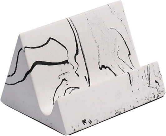 Concrete phone stand, desktop phone stand, multifunctional stand, compatible with iPhone 16/15/14/13/12 smartphones (Ink wash)