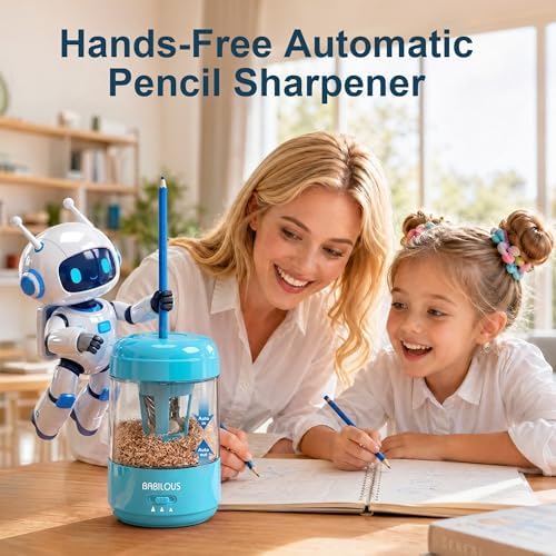 Babilous Rechargeable Electric Pencil Sharpener with Auto Feed & Auto Eject
