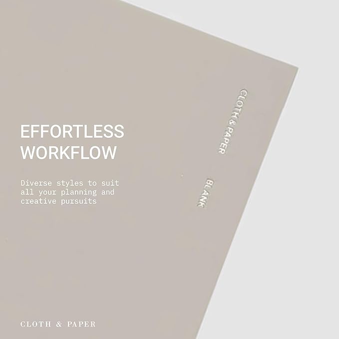 Cloth & Paper Travel Notebook | Blank Notebook – Angora | Pocket Plus Writing Journal 3.2" x 6" | Unlined Notebook for Writing, Sketching, Creative Planning, Journaling & Notes – Soft Touch Cover