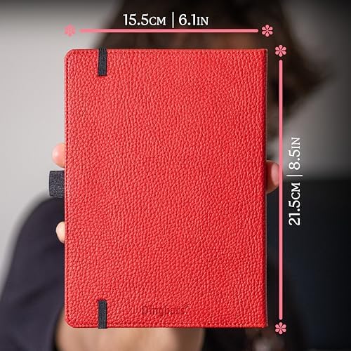Dingbats Wildlife Ruled Journal A5 - Vegan Leather Hard Cover, Ideal for Work, Travel - Pocket, Elastic Closure, Bookmark
